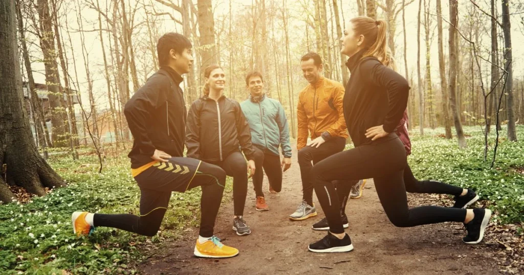 Uppvärmning inför löpning