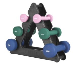 Gorilla Sports Hantelställning för 3 par Aerobicshantlar