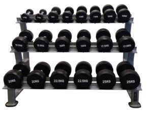 Hantelpaket 10 par 2,5-25 kg med Recoil-ställ