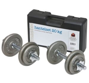Hantelset 20 kg - 2 x 10 kg med spinlocklås