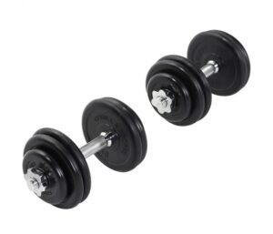 Hantelset gjutjärn gummi - 2x15 kg