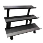 hantelstall 3 vanings for hexagonhantlar svart Hantelställ 3-vånings för hexagonhantlar svart