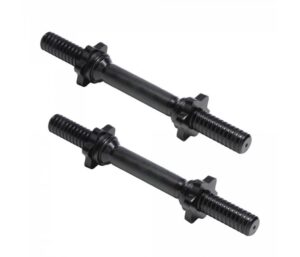 Hantelstång svart 2x35 cm med stjärnlås 30 mm