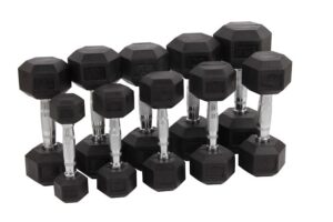 Hex hantelset 2-9 kg gummerade 14 st