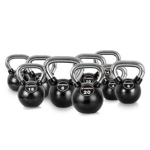 inSPORTline kettlebell gummi/krom 25 kg