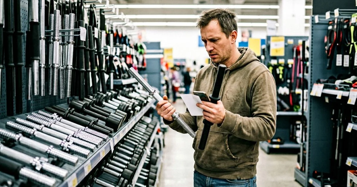 köpguide för dig som vill välja korrekt hantelstång eller hantelgrepp