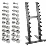Kromhantelset 1-10 kg med stativ