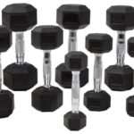 Master Fitness Hexagonhantel Gummi Svart 1-50 kg