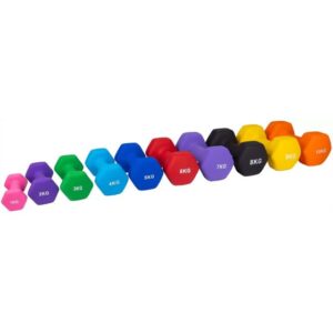 Neoprenhantlar 1-10 kg - Hantelpaket hexagonalt