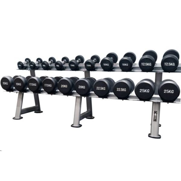 Recoil hantelpaket 2,5-25 kg med tvåvåningsställ