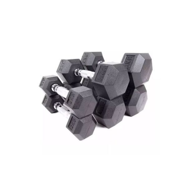 Recoil Hexagonhantlar 1-10 kg Gummi Svart