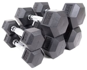 Recoil Hexagonhantlar 1-10 kg, gummi svart
