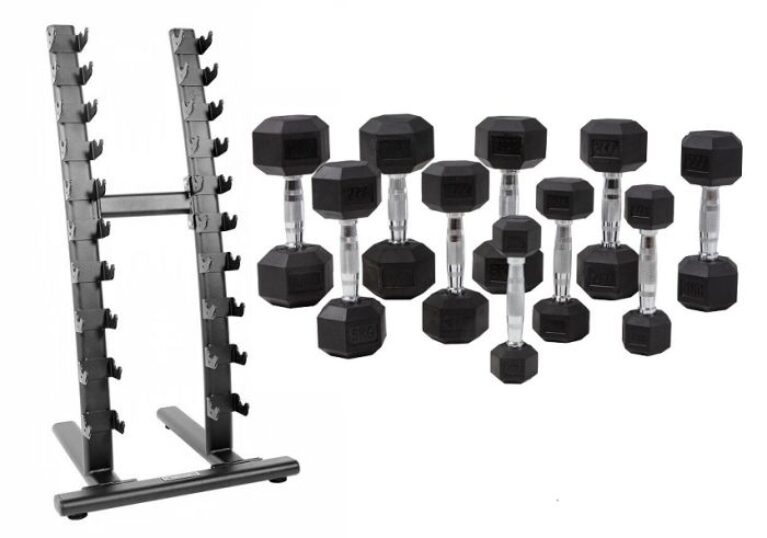 Recoil Hexagonhantlar 1-10 kg med hantelställ
