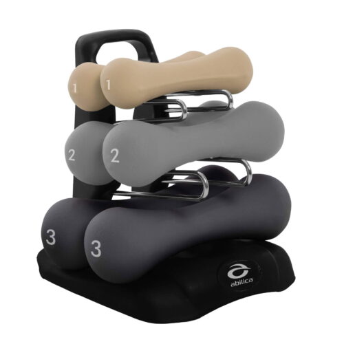 Abilica DumbBells Trio neoprenhantlar med ställ