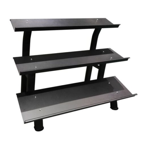 Hantelställ 3-vånings för hexagonhantlar svart