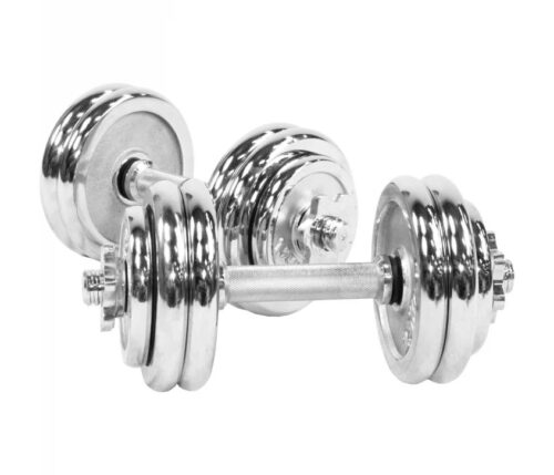 Hantlar i gjutjärn krom – 2 x 15 kg