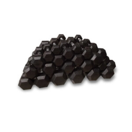 JTC Power hexhantelset gummi 12,5-25 kg 6-par