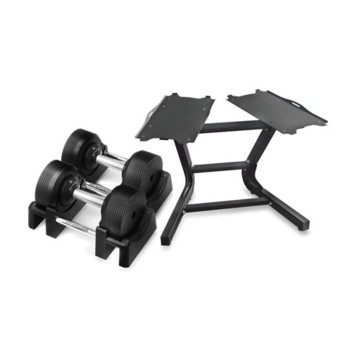 JTC Power justerbara hantlar 2 x 4-23.5 kg med ställ