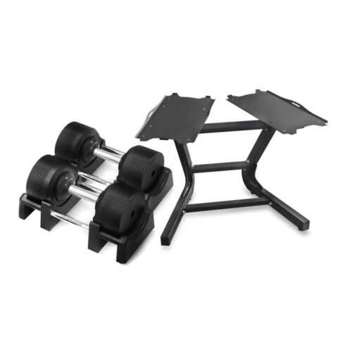 JTC Power justerbara hantlar 2 x 4-32,5 kg med ställ