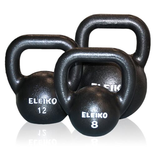 Kettlebell Black – gjutjärn med platt bas